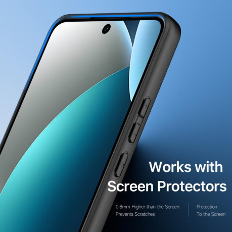 Чохол DUX DUCIS Aimo Series гібрид на Xiaomi Redmi Note 15 Pro 4G Global 163.2mm — чорний