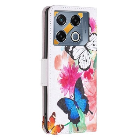 Чехол-книжка Colored Drawing Pattern для Infinix GT 20 Pro 5G - Butterflies