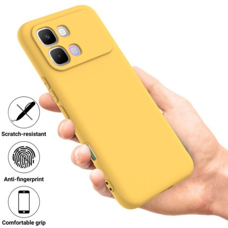 Силіконовий чохол Solid Color Liquid Silicone для Infinix Note Edge 5G — жовтий