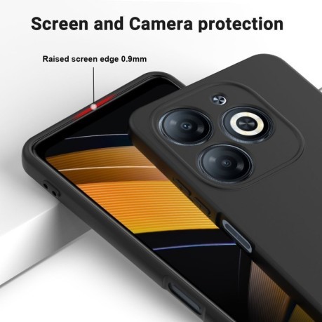 Силіконовий чохол Solid Color Liquid Silicone на Infinix Smart 8 HD / Smart 8 Pro - чорний