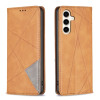 Чехол-книжка Rhombus Texture для Samsung Galaxy S24 FE 5G - желтый