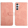 Чехол-книжка Skin Feel Butterfly Embossed для Samsung Galaxy A55 5G - розовый