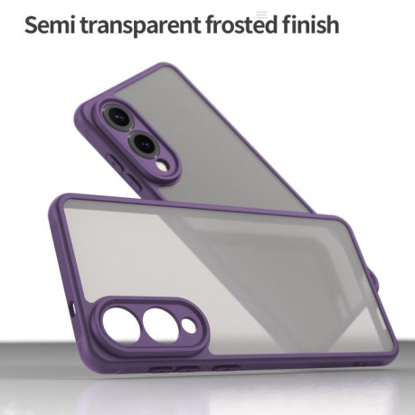 Чехол Fan Dun Series TPU Hybrid PC Frosted на Samsung Galaxy S25 Edge 5G - фиолетовый