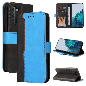 Чехол-книжка Business Stitching-Color для Samsung Galaxy S21 FE - синий