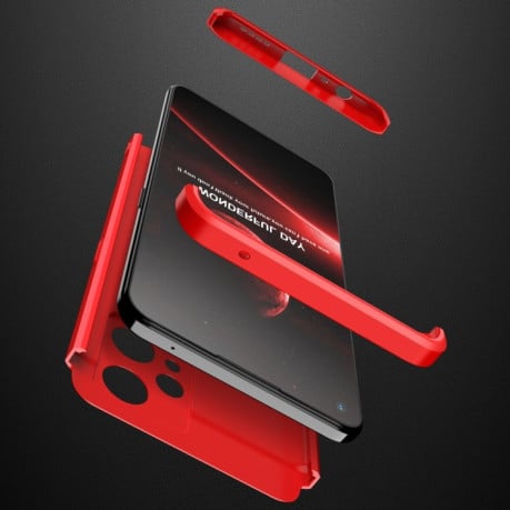 Противоударный чехол GKK Three Stage Splicing на Realme 9 Pro Plus/ Realme 9 4G - красный