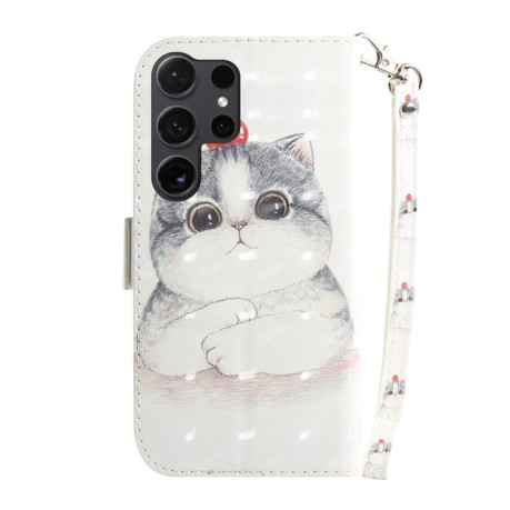Чехол-книжка 3D Painting для Samsung Galaxy S25 Ultra 5G - Cat