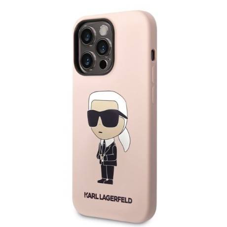 Оригінальний чохол Karl Lagerfeld Silicone Ikonik для iPhone 14 Pro Max - pink