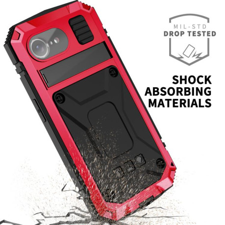 Противоударный чехол R-JUST Life Waterproof для  iPhone 16e - красный
