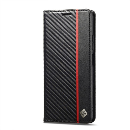 Чохол-книжка LC.IMEEKE Carbon Fiber для Xiaomi Redmi Note 12 4G - Vertical Black