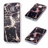Чехол Plating Marble Pattern для Samsung Galaxy S6 edge - черно-золотой