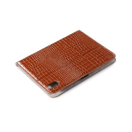 Чехол-книжка Crocodile Texture для iPad mini 6 - коричневый
