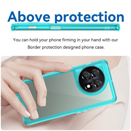 Противоударный чехол Colorful Acrylic Series для OnePlus 11 5G - синий