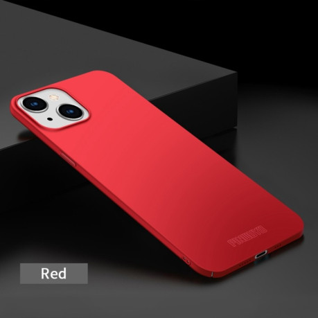 Ультратонкий чехол PINWUYO Micro-Frosted PC Ultra-thin Hard на iPhone 15 - красный