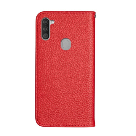 Чохол-книжка Litchi Texture Solid Color Samsung Galaxy A11/M11 - червоний