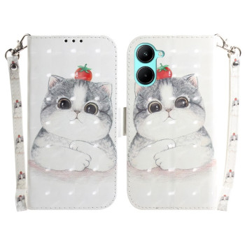 Чохол-книжка 3D Colored Horizontal для Realme C33 - Cute Cat