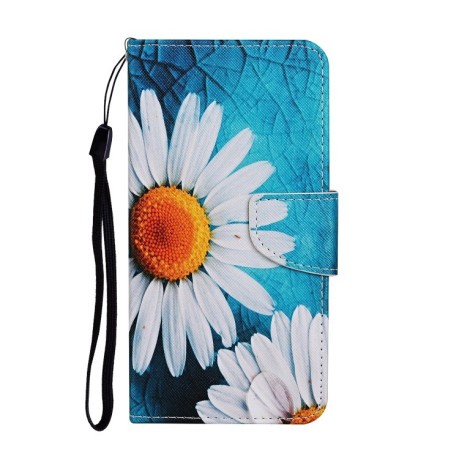 Чехол-книжка Colored Drawing Pattern для Samsung Galaxy S24 FE 5G - Chrysanthemum