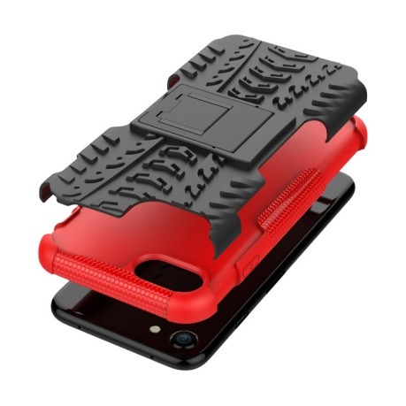 Противоударный чехол Tire Texture на iPhone SE 3/2 2022/2020/7/8 - красный