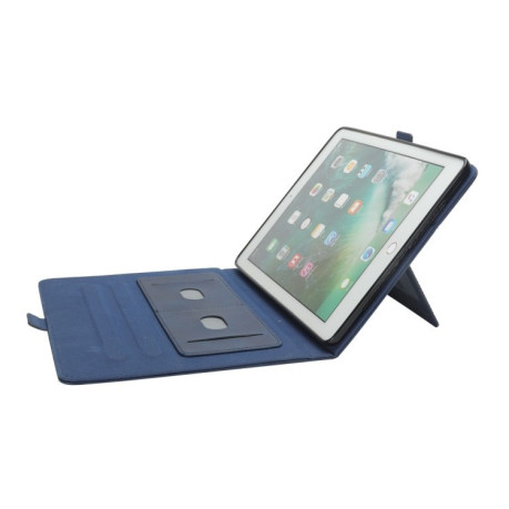 Кожаный чехол- книжка Double Holder Leather Case на iPad Pro 10.5/Air 2019-синий