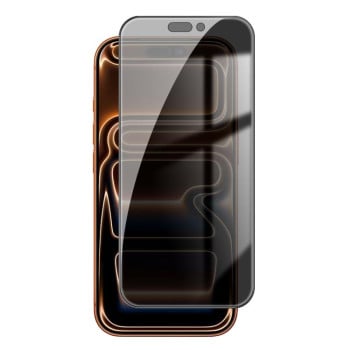 Захисне скло Kalebol High-Aluminum Screen-Printed Full-Coverage Black-Border Privacy на iPhone 17 Pro Max - чорне