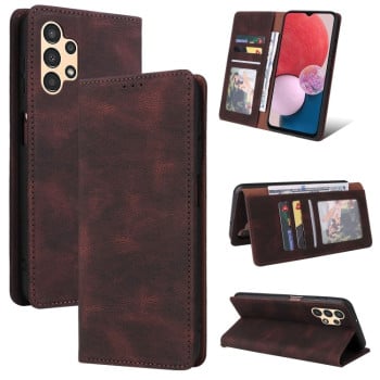 Чехол-книжка Simple Suction Closure для Samsung Galaxy A13 4G - коричневый