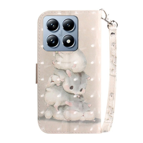 Чехол-книжка 3D Painting для Xiaomi 14T - Squirrels