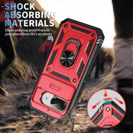 Протиударний чохол Sliding Camshield для Google Pixel 9a - Red+Black
