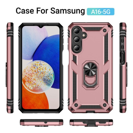 Противоударный чехол HMC 360 Degree Rotating Holder на Samsung Galaxy A16 5G - розовое золото