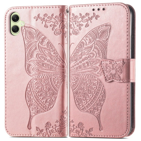 Чохол-книжка Butterfly Love Flower Embossed Samsung Galaxy A05 - розовое золото