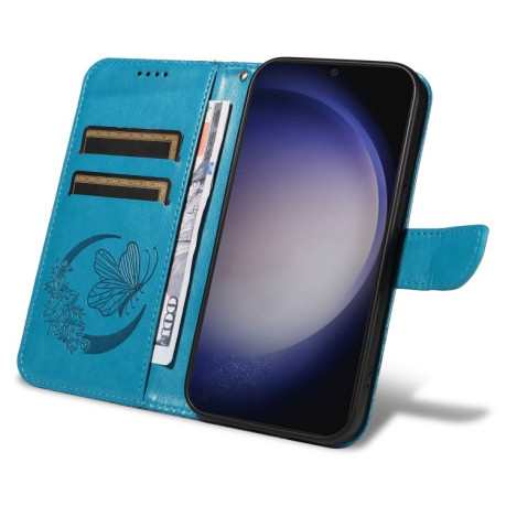 Чохол-книжка Swallowtail Butterfly Embossed Leather  для Samsung Galaxy S25+ / S24+ 5G - синій