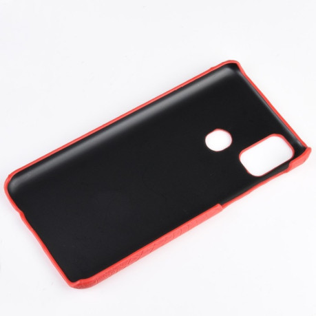Ударопрочный чехол Crocodile Texture на Samsung Galaxy M21/M30s - красный