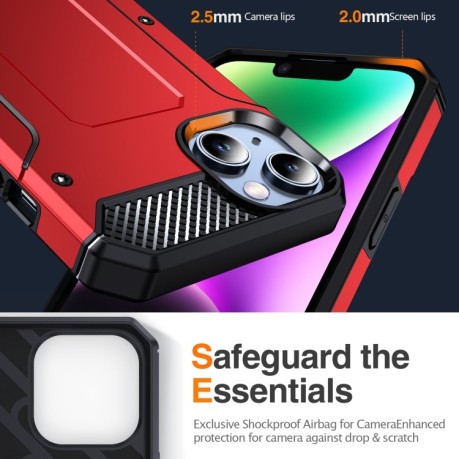 Противоударный чехол Matte Holder для iPhone 15 Pro Max - красный