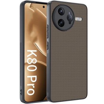 Протиударний чохол Carbon Fiber Texture Printing для Xiaomi Poco F7 Ultra 5G - золотий