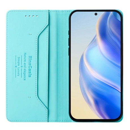 Чехол-книжка RC01 Dual-Folded Magnetic Suction RFID Leather на Infinix Hot 50i 5G / Smart 9 4G - зеленый