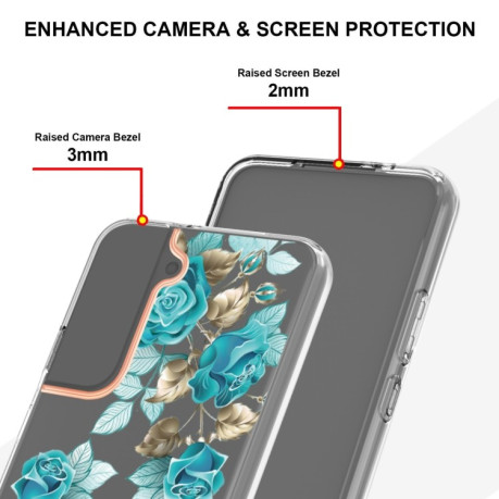 Противоударный чехол Flowers and Plants Series для Samsung Galaxy S22 - Blue Rose