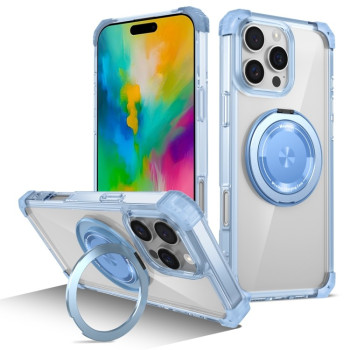 Противоударный чехол Shield CD Pattern MagSafe Magnetic для  iPhone 16 Pro - синий
