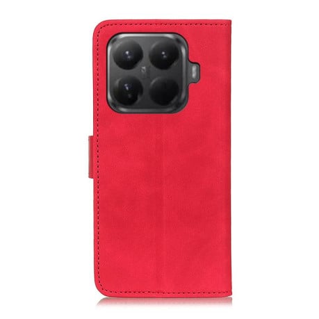 Чехол-книжка KHAZNEH с матовой фактурой Cowhide и магнитным хлястиком на Xiaomi 15T Pro 5G Global - красный