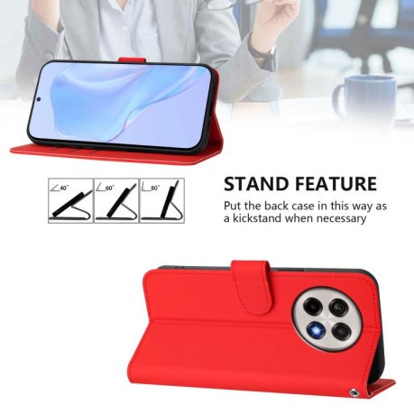 Чохол-книжка Skin Feel S-type для OnePlus 13R/Ace 5/Ace 5 Pro - червоний
