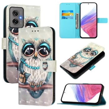 Чохол-книжка 3D Painting для Motorola Moto G55 - Owl