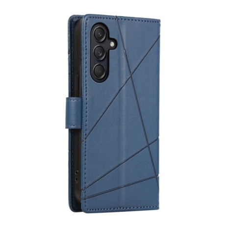 Чехол-книжка PU Genuine Leather Texture Embossed Line для Samsung Galaxy M55 - синий