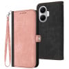 Чохол-книжка Side Buckle Double Fold Hand Strap Leather для Xiaomi Poco F7 - рожевий