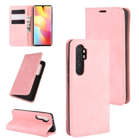 Чехол-книжка Retro-skin Business Magnetic на Xiaomi Mi Note 10 Lite - розовый