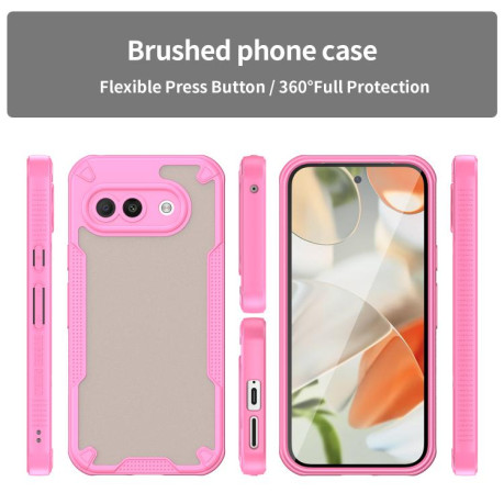 Противоударный чехол Armor Glaze PC Hybrid для Google Pixel 9a - розовый