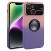 Чохол протиударний Gradient Silicone Shockproof Magsafe для iPhone 15 Plus - рожево-фіолетовий