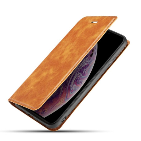 Шкіряний чохол-книжка Retro Simple Ultra-thin Magnetic Samsung Galaxy S20+Plus-коричневий
