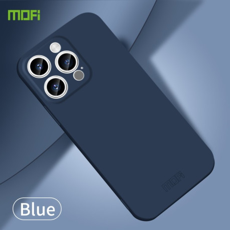 Ультратонкий чехол MOFI Qin Series Skin Feel All-inclusive Silicone Series для iPhone 15 Pro Max - синий
