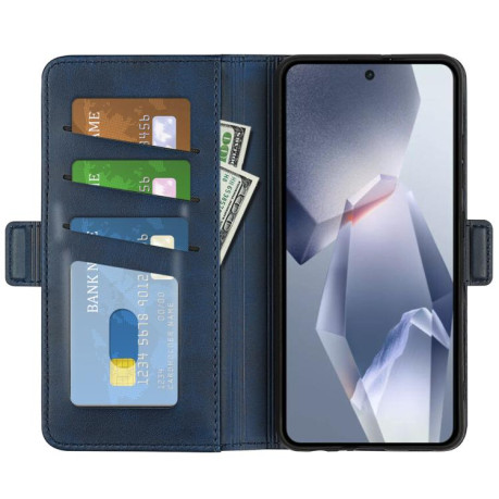 Чехол-книжка Dual-side Magnetic Buckle для OnePlus 13R/Ace 5/Ace 5 Pro - синий