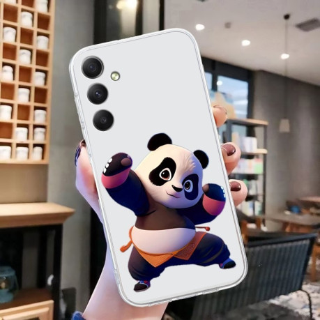 Чохол Colored Drawing Pattern Transparent TPU для Samsung Galaxy S24 FE 5G - Panda