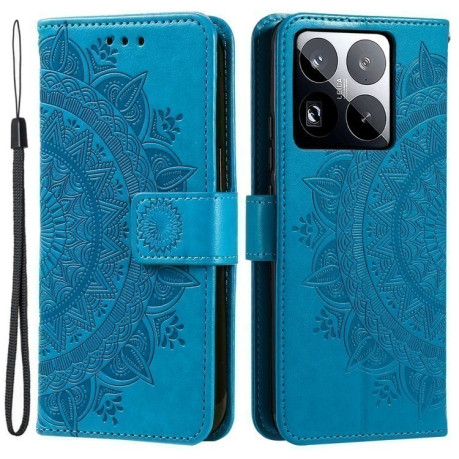 Чохол-книжка Totem Flower для Xiaomi 15 Pro - синій