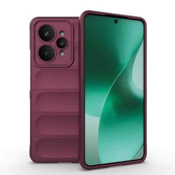 Силиконовый чехол Magic Flannel на Realme 15 5G Global — бордовый