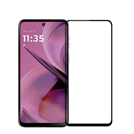 Защитное стекло PINWUYO 9H 3D Full Screen на Motorola Moto G55 - черное